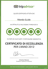 Certificato Tripadvisor 2012